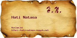 Hati Natasa névjegykártya